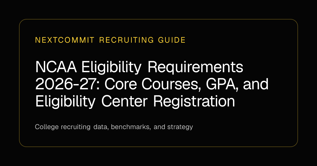 NCAA Eligibility Requirements 2026-27: Core Courses, GPA, and ...